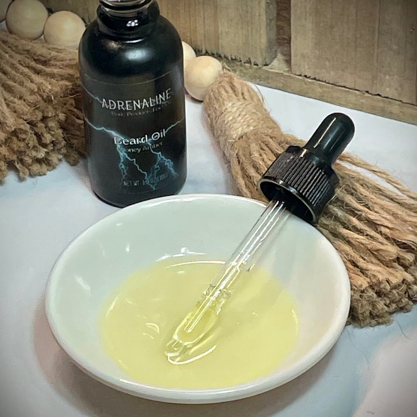 Honey Amber Adrenaline Beard Oil and After Shave Oil