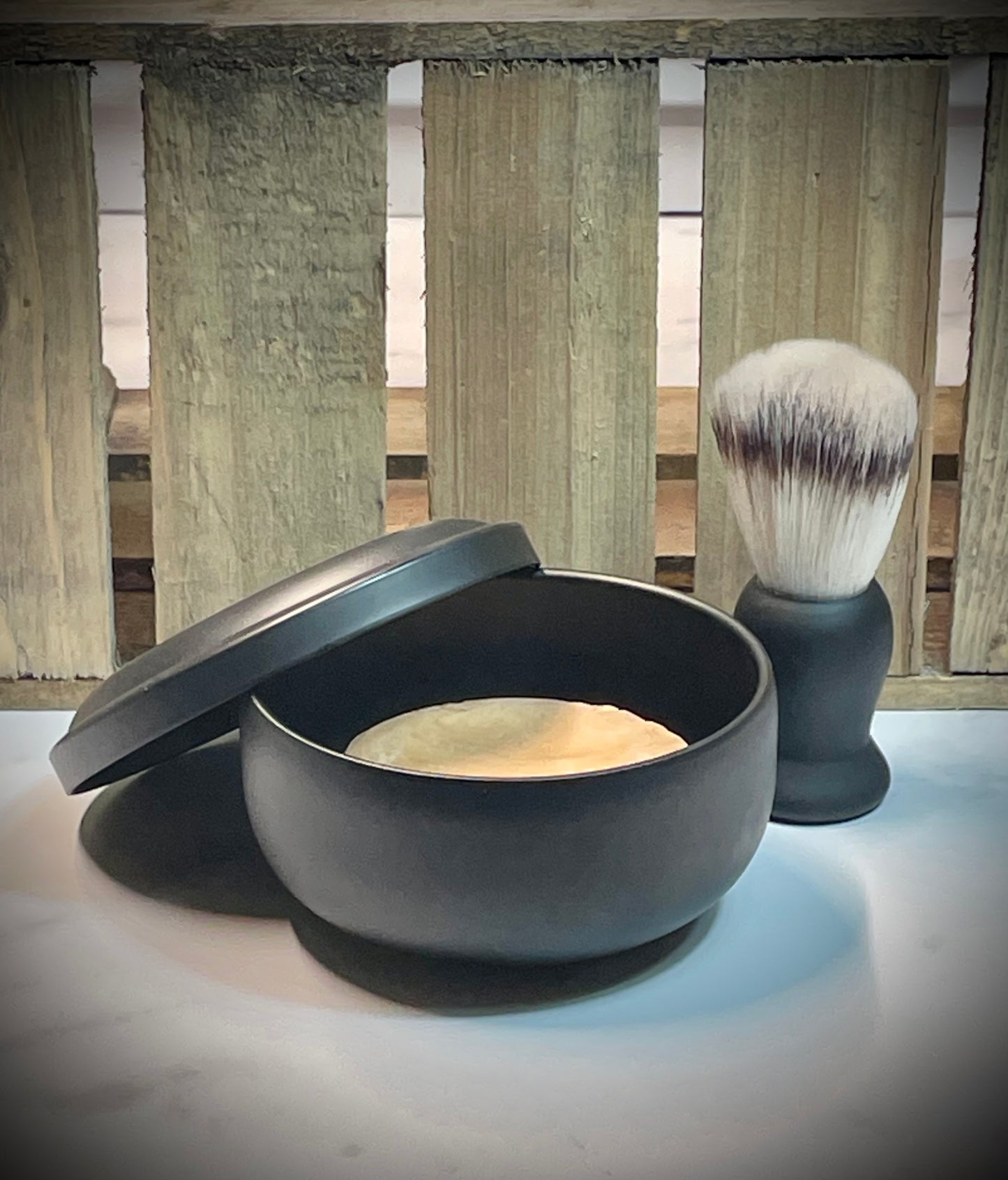 Metal Traditional Wet Shaving Bowl and Brush Set