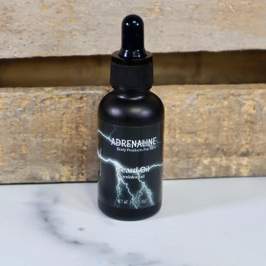 Sandalwood Adrenaline Beard Oil and After Shave Oil