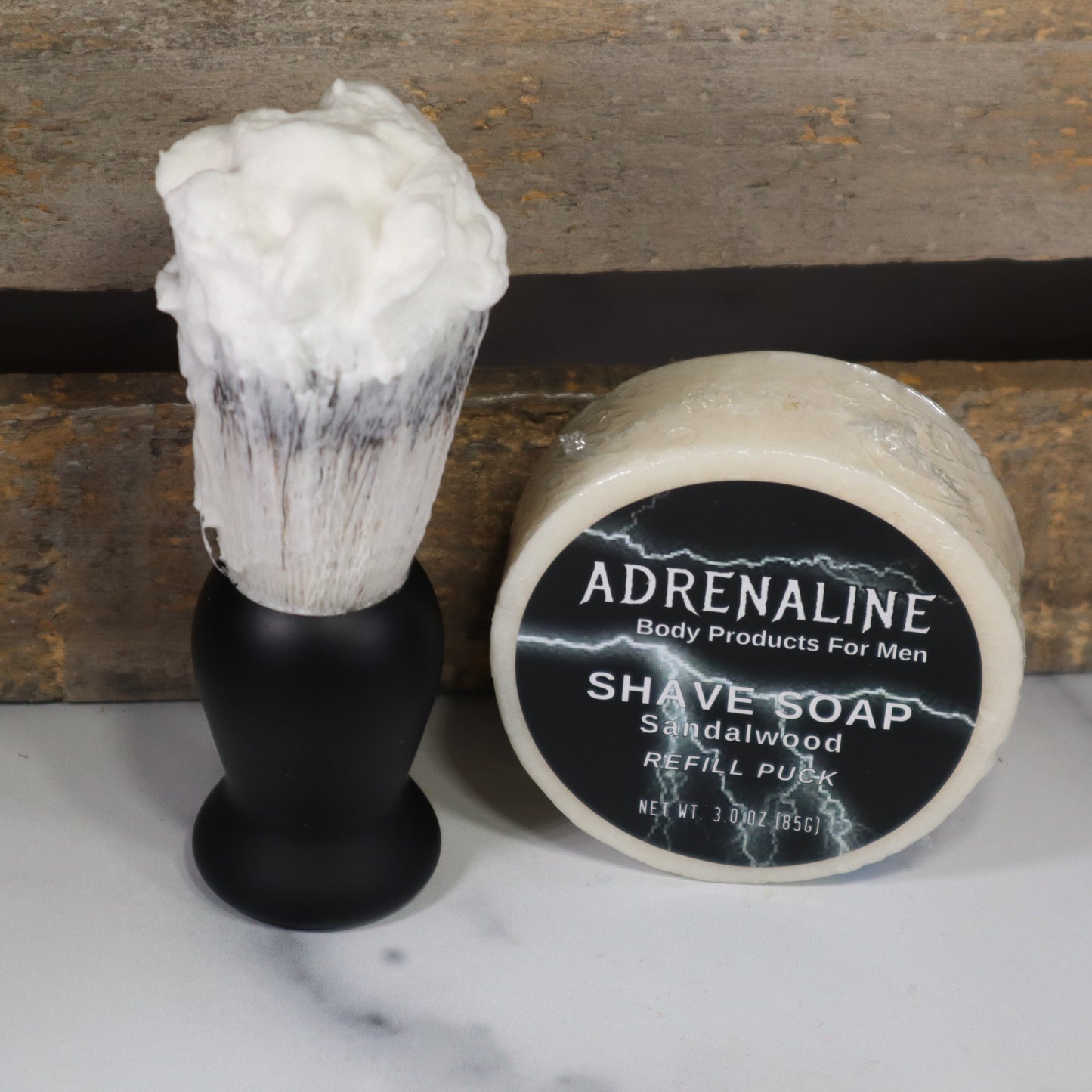 Sandalwood Adrenaline Shave Soap Refill Puck