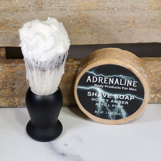 Honey Amber Adrenaline Shave Soap Refill Puck