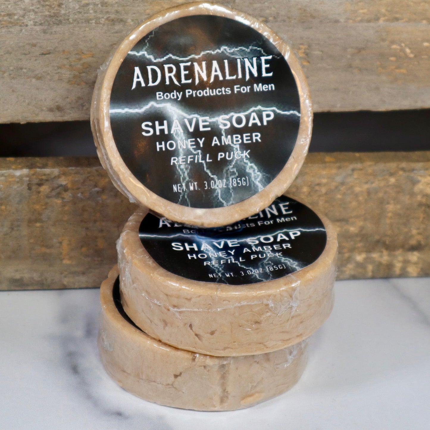Honey Amber Adrenaline Shave Soap Refill Puck