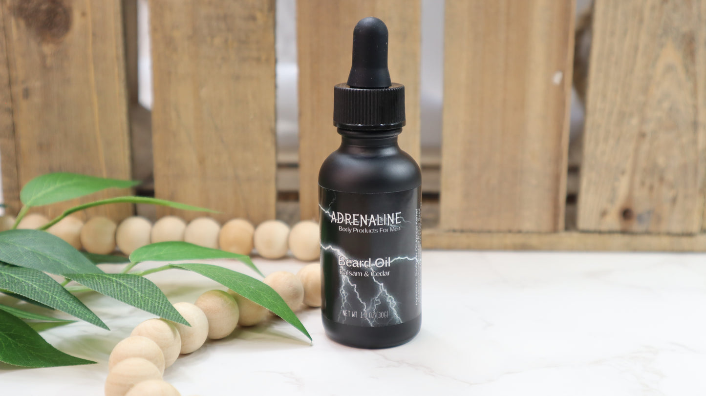 Balsam & Cedar Adrenaline Beard Oil and After Shave Oil