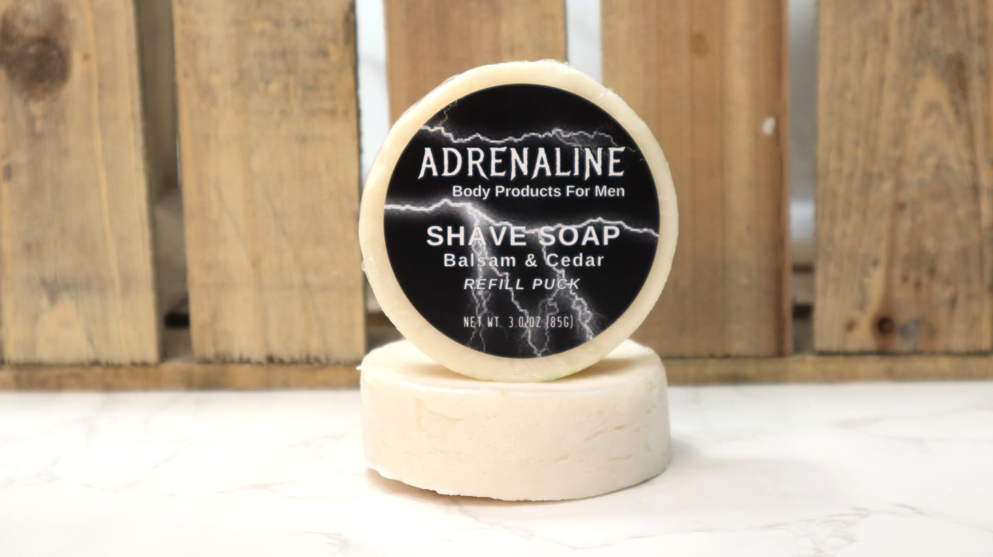 Balsam & Cedar Adrenaline Shave Soap Refill Puck
