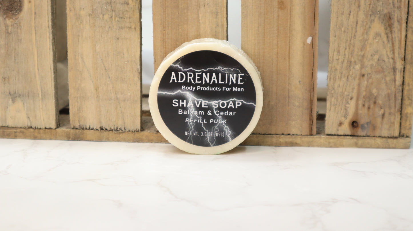 Balsam & Cedar Adrenaline Shave Soap Refill Puck