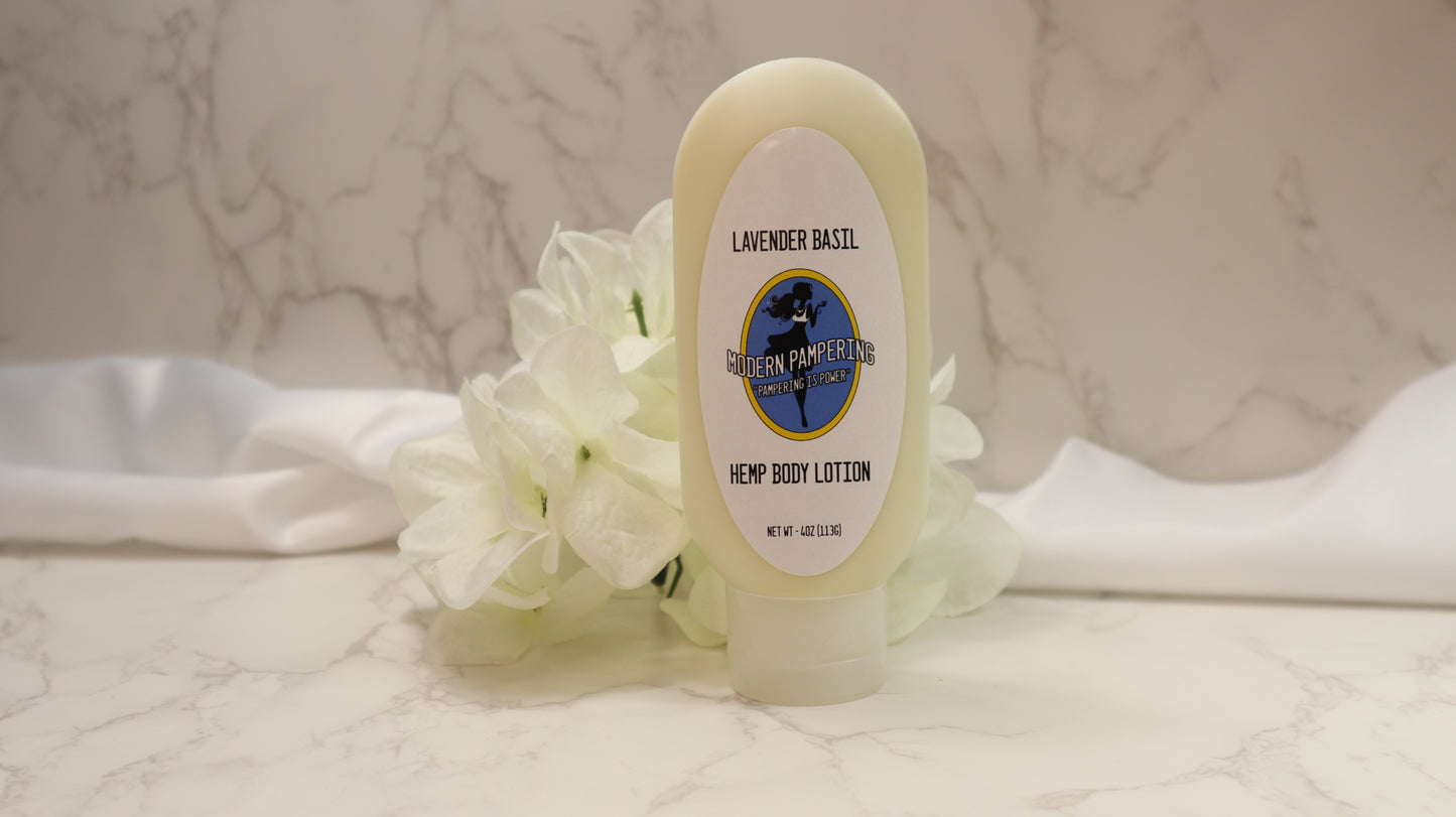 Lavender Basil Hemp Body Lotion 4 oz