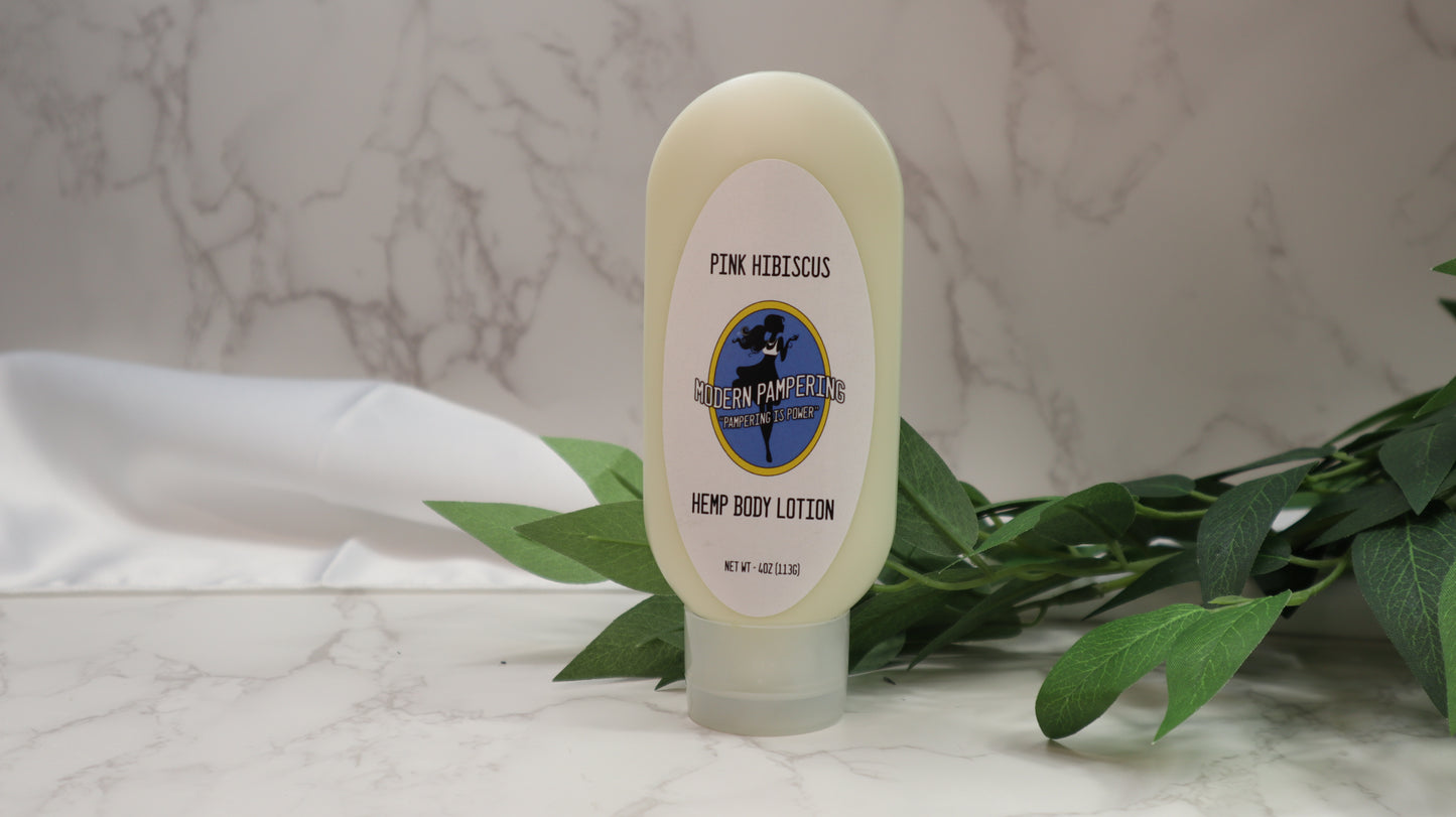 Pink Hibiscus Hemp Body Lotion 4 oz