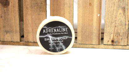 Sandalwood Adrenaline Shave Soap Refill Puck